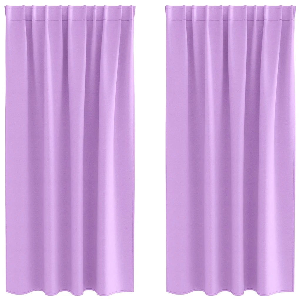 vidaXL Tende con tende 2 pcs Viola Poliestere