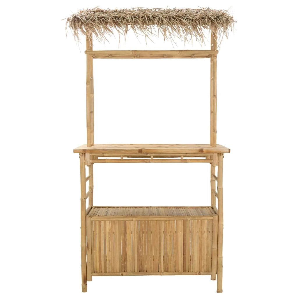 Tavolo da bar da esterno Naturale 110 x 50 x 209 cm Bambù 42028061