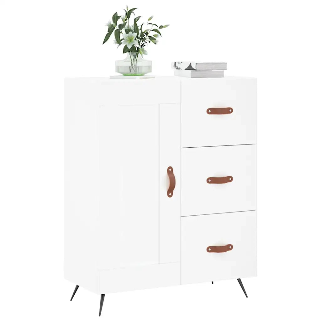 Credenza-Buffet-Armadio da cucina Bianca 69,5x34x90 cm in Legno Multistrato 504162