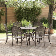 Set da Pranzo per Giardino 7 pcs Bronzo Alluminio 3334704