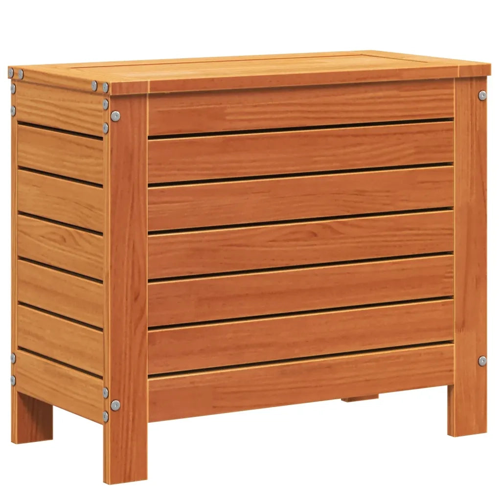 vidaXL Poggiapiedi Giardino Marrone Cera 62x31,5x52 cm Massello Pino