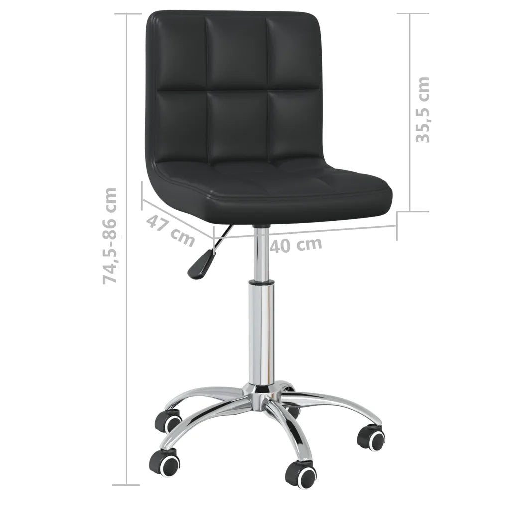 Sedia da Pranzo Girevole Nera in Similpelle cod mxl 14690