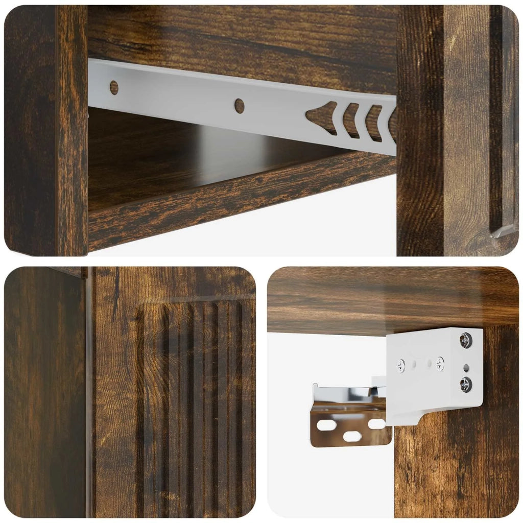 Armadio da Notte Rovere Fumo 49 x 34,5 x 20 cm 897945