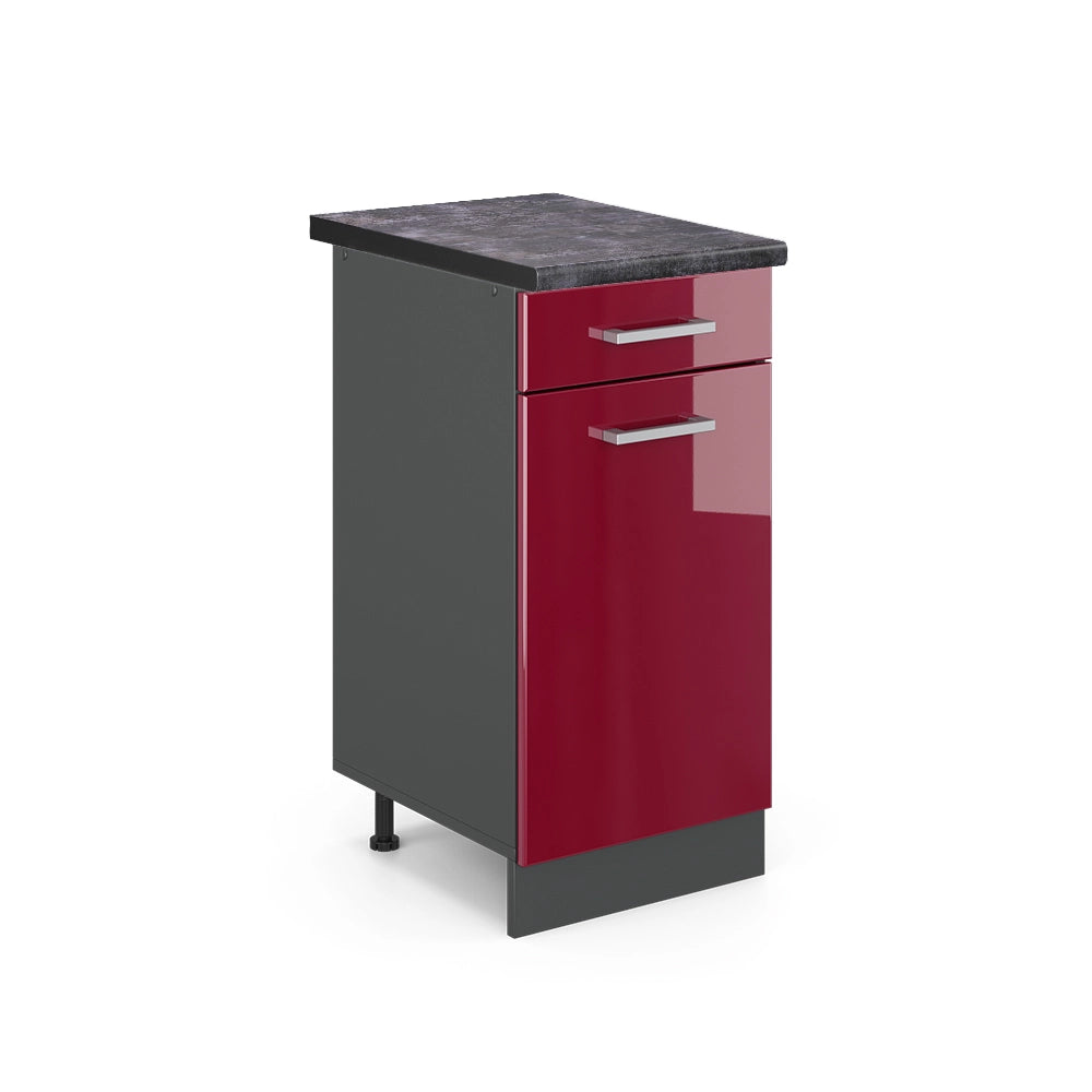 Vicco Mobiletto base per cucina Rosso lucido 40 cm , PL Antracite