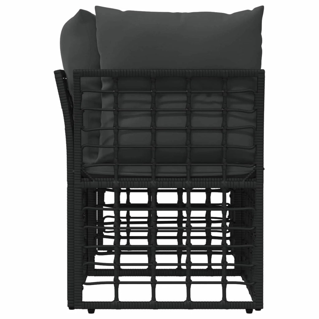Loveseat da esterno 2 pz 2-Numero di posti Nero e Grigio scuro 42026727
