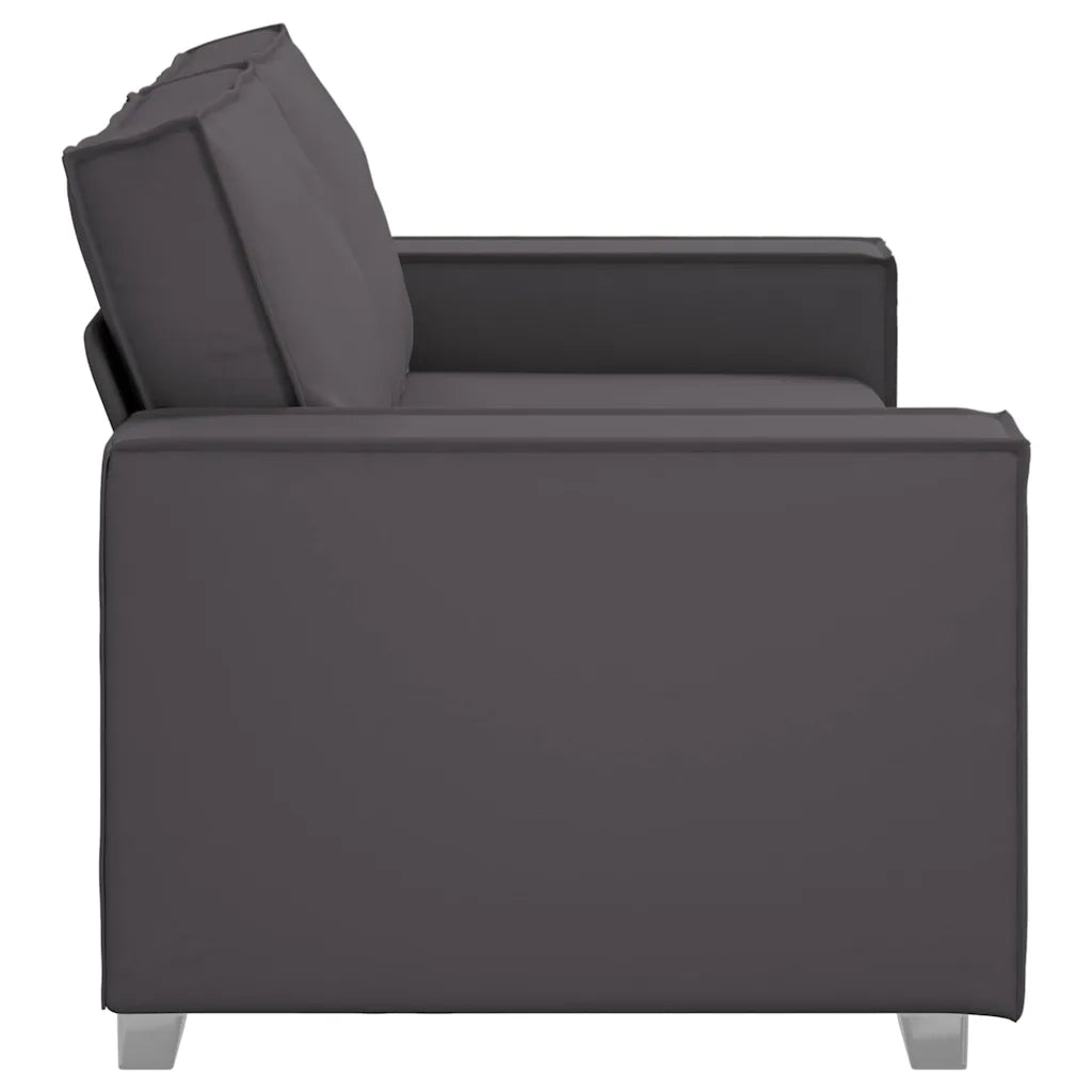 Divano a due posti Grigio 180 cm Pelle Sintetica 4105053