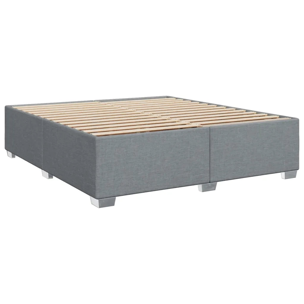 vidaXL Giroletto a Molle con Materasso Grigio Chiaro180x200 cm Tessuto