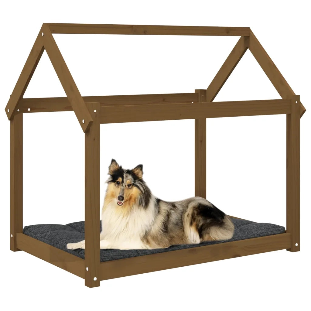 Cuccia per Cani Ambra 101x70x90 cm in Legno Massello di Pino 822215