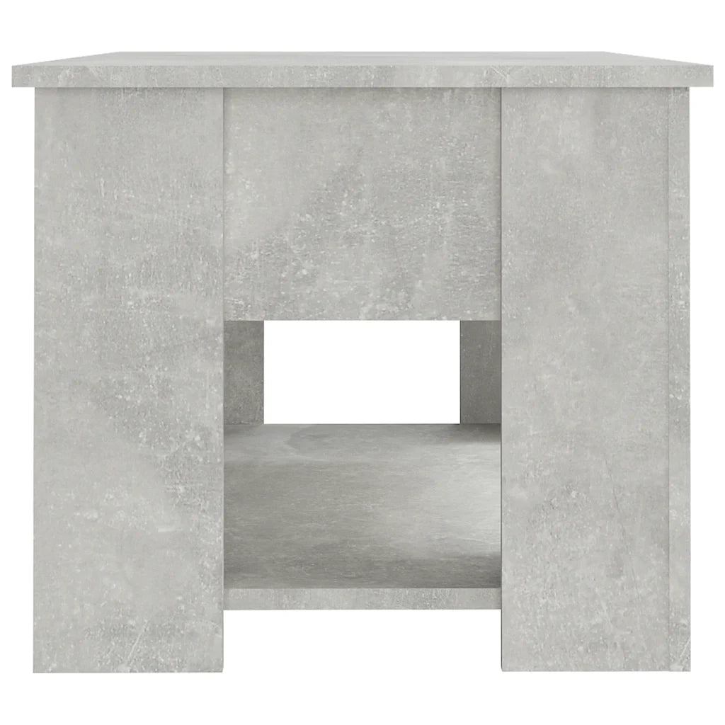 Tavolino da Salotto-Tavolino da soggiorno-Tavolo Grigio Cemento 79x49x41cm Legno Multistrato