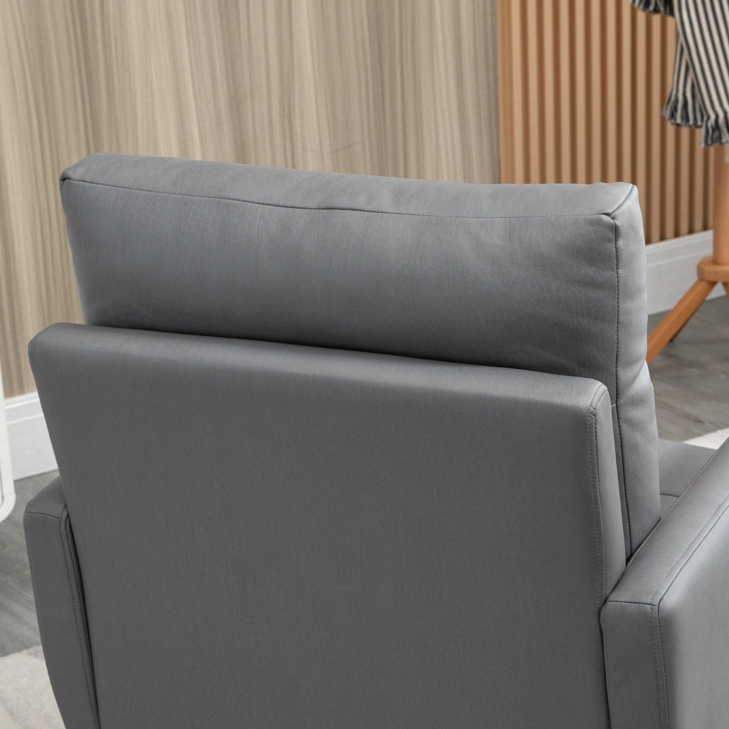 Easycomfort Sedia Moderna per Soggiorno e Camera da Letto con Seduta Imbottita e Tessuto in Microfibra, 72x73x94 cm, Grigia