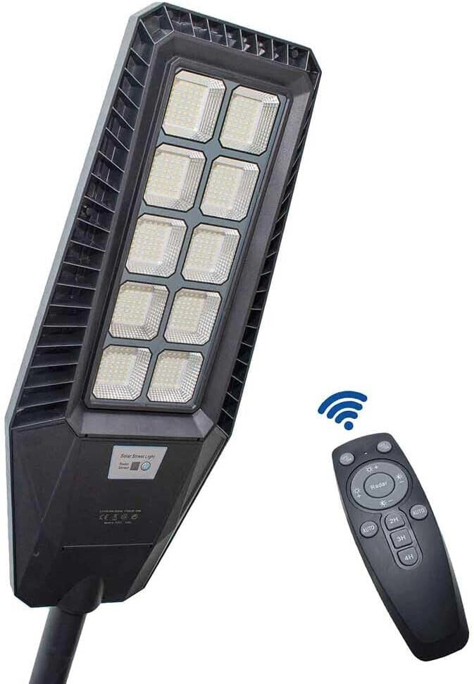 Lampione Solare Armatura Stradale 170w Pannello Solare Crepuscolare