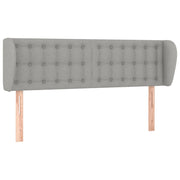 Testiera | Testata ad Orecchio Grigio Chiaro 147x23x78/88 cm in Tessuto