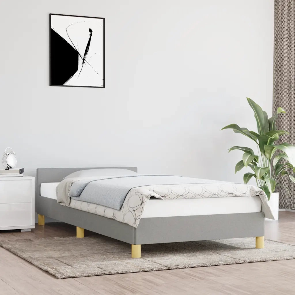 Giroletto senza Materasso Grigio Chiaro 80x200 cm Tessuto 347367