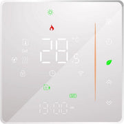 Termostato intelligente Wi-Fi per riscaldamento elettrico a pavimento - Programmabile - Touchscreen - App mobile - Controllo vocale - Compatibile con /casa - 16 A - Bianco
