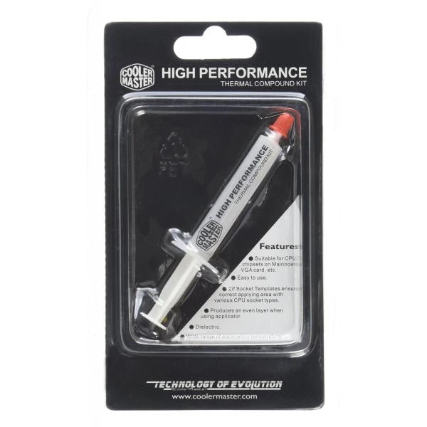 COOLER MASTER PASTA TERMICA CPU THERMAL COMPOUND KIT  SC102 " HIGH PERFORMANCE"