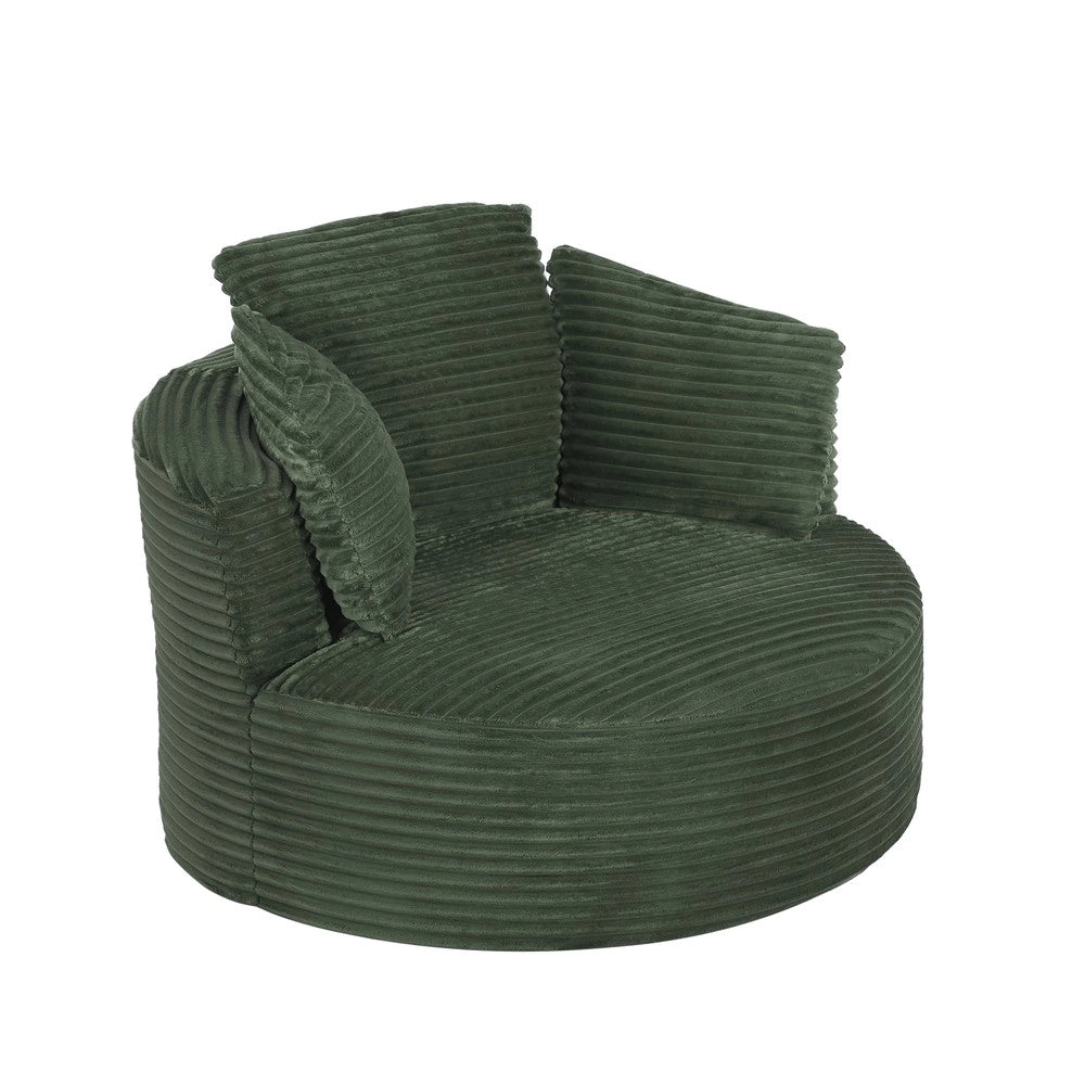 Poltrona Relax Rotonda in Velluto a Coste ¨C Xylo ¨C Grigio
