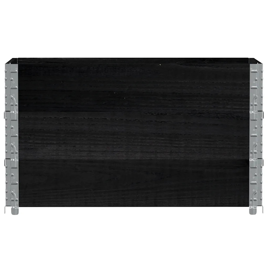 Paretali per Pallet 3 pz Neri 100x50cm Legno Massello di Pino CFW8475019
