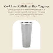 Filtro per caffè e tè riciclabile - Acciaio inossidabile - Filtro a rete - Gruppo di zucchero per caffè e tè - 8x15cm - Impermeabilità efficace - Filtro per caffè e tè