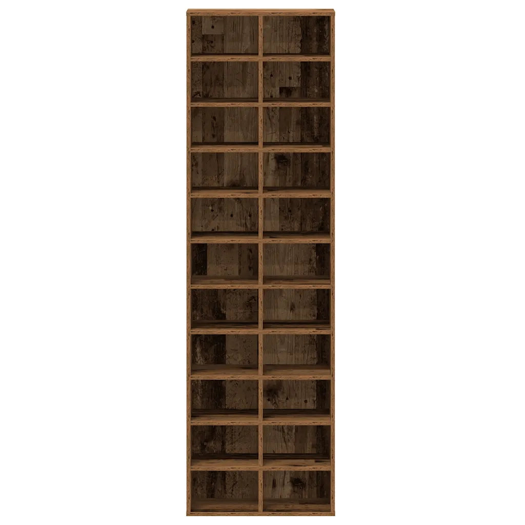 Scarpiera Legno Antico 54x34x183 cm in Legno Multistrato 859384