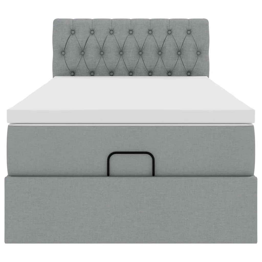 Struttura Letto Pouf con Materasso 90x190 cm in Tessuto
