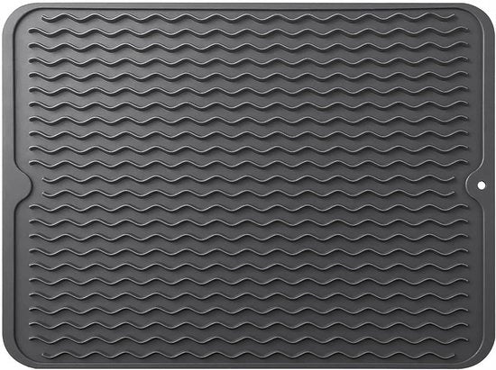 Mat di silicio - Organizzatore del getto - Antiscivolo - Nero - Resistente al calore