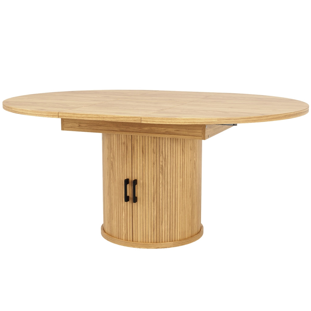 Tavolo da Pranzo Rotondo Allungabile ¨C MINIMAL ¨C Legno, 118-158 cm, 6 Persone