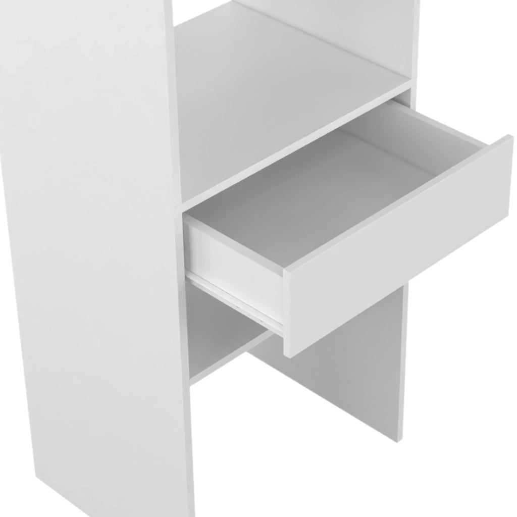 IDMarket - MELINE 160 x 40 x 180 cm set spogliatoio bianco con mensole + cassetto + armadio doppio