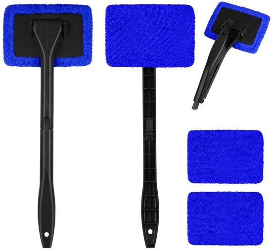 Rimuente per auto a 180 gradi progettato - Aspiratore per vetri - Pannelli di microfibra - Pulitore per parabrezza - Riciclabile - Adatto per SUV e pick-up - Rimuente per vetri di finestrini