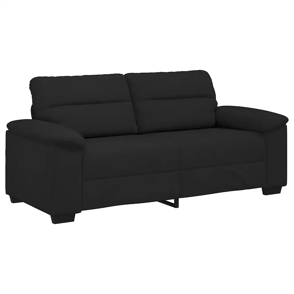 Divano | Divano da soggiorno | Sofa a 2 Posti Nero 180x81x84 cm in Tessuto