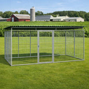 Box per cani da esterno coperto con zincatura a caldo da 400x200x altezza 180 cm