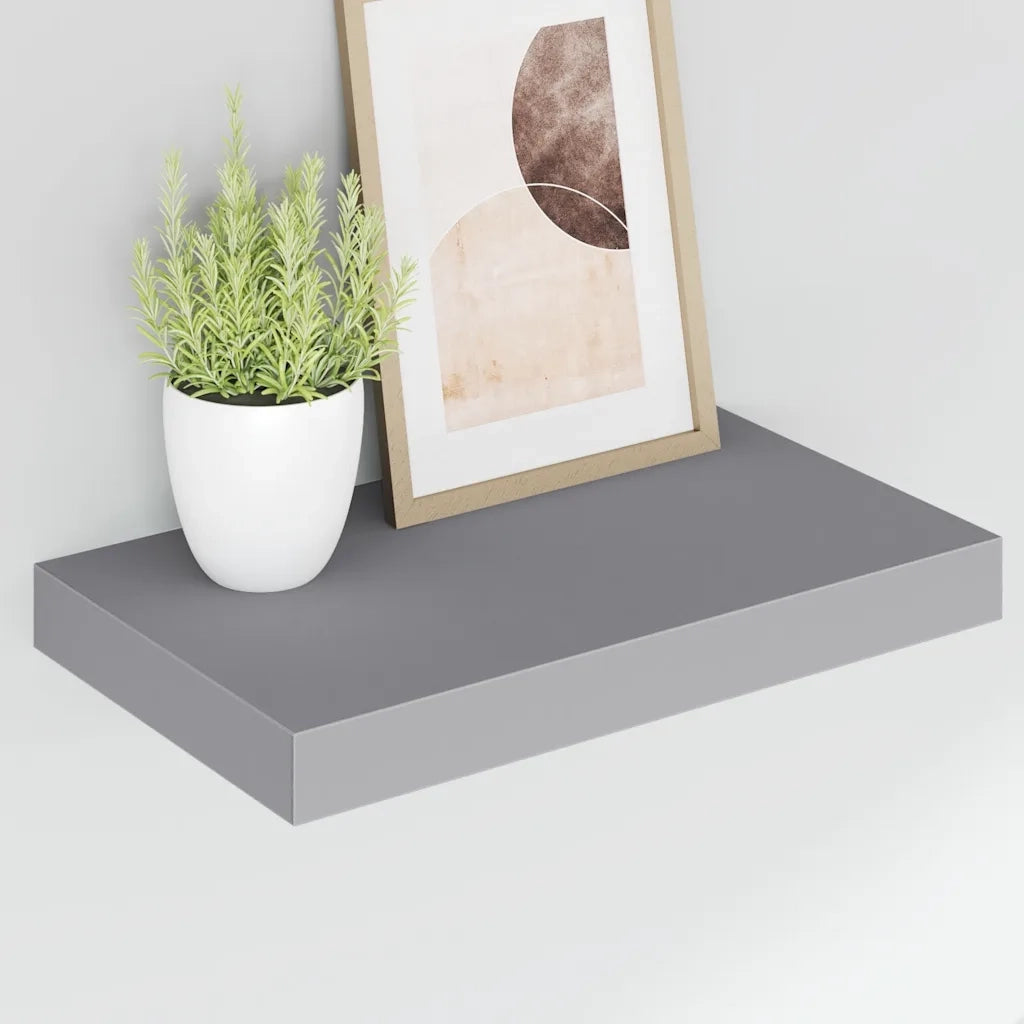 Scaffale a Parete Grigio 40x23x3,8 cm in MDF cod mxl 40191