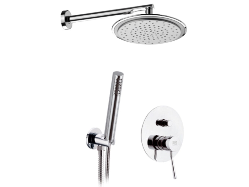 Set doccia con soffione, doccia minimale e miscelatore - serie minimal