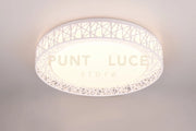 CLUSTER PLAFONIERA A LED 40W 4300lm, 2700 - 6500K BORDO LAVORATO BIANCO CON TELECOMANDO MULTIFUNZIONE D. 48CM DIMMERABILE