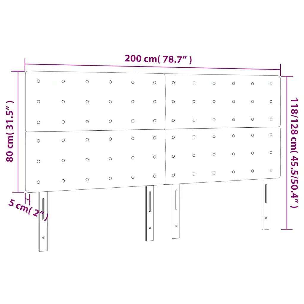 Testiera-Testata-Testiera Decorativa Verde Scuro 200x5x118/128 cm Velluto 176149