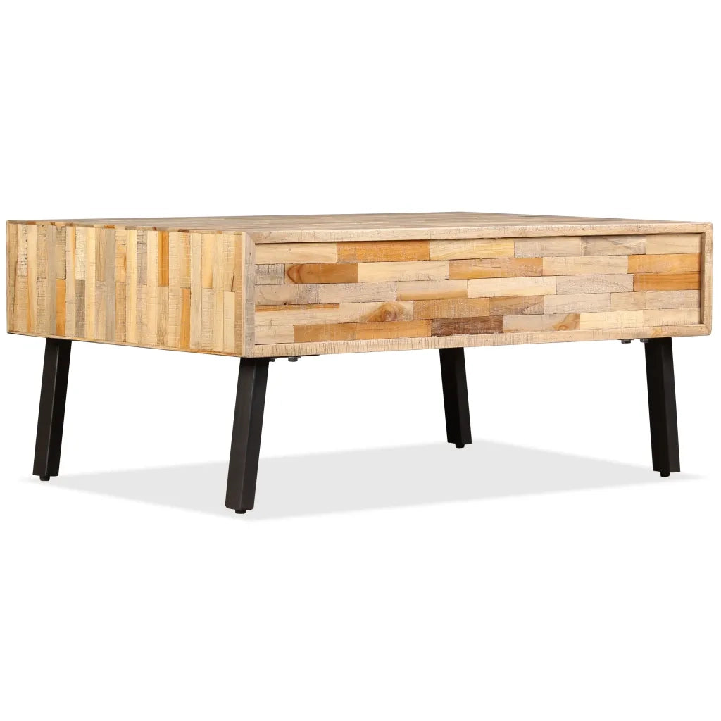 Tavolino da Salotto in Legno di Teak di Recupero 90x65x40 cm 245404