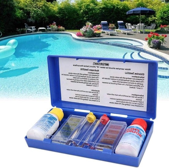 Kit di Test della Qualità dell'Acqua per Piscine 15x8x3 PH
