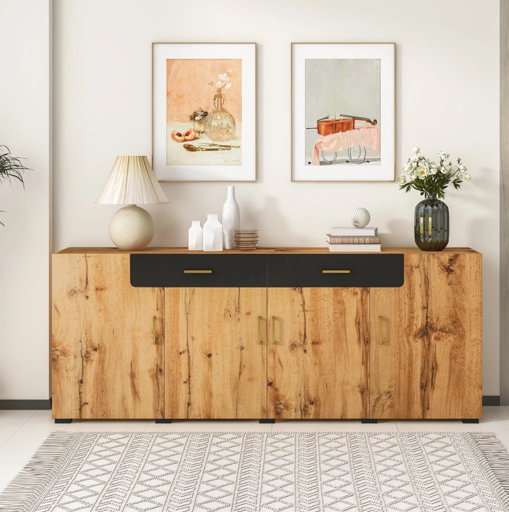 Credenza sideboard 208 x 39;5 x 80 cm in truciolare; colore marrone