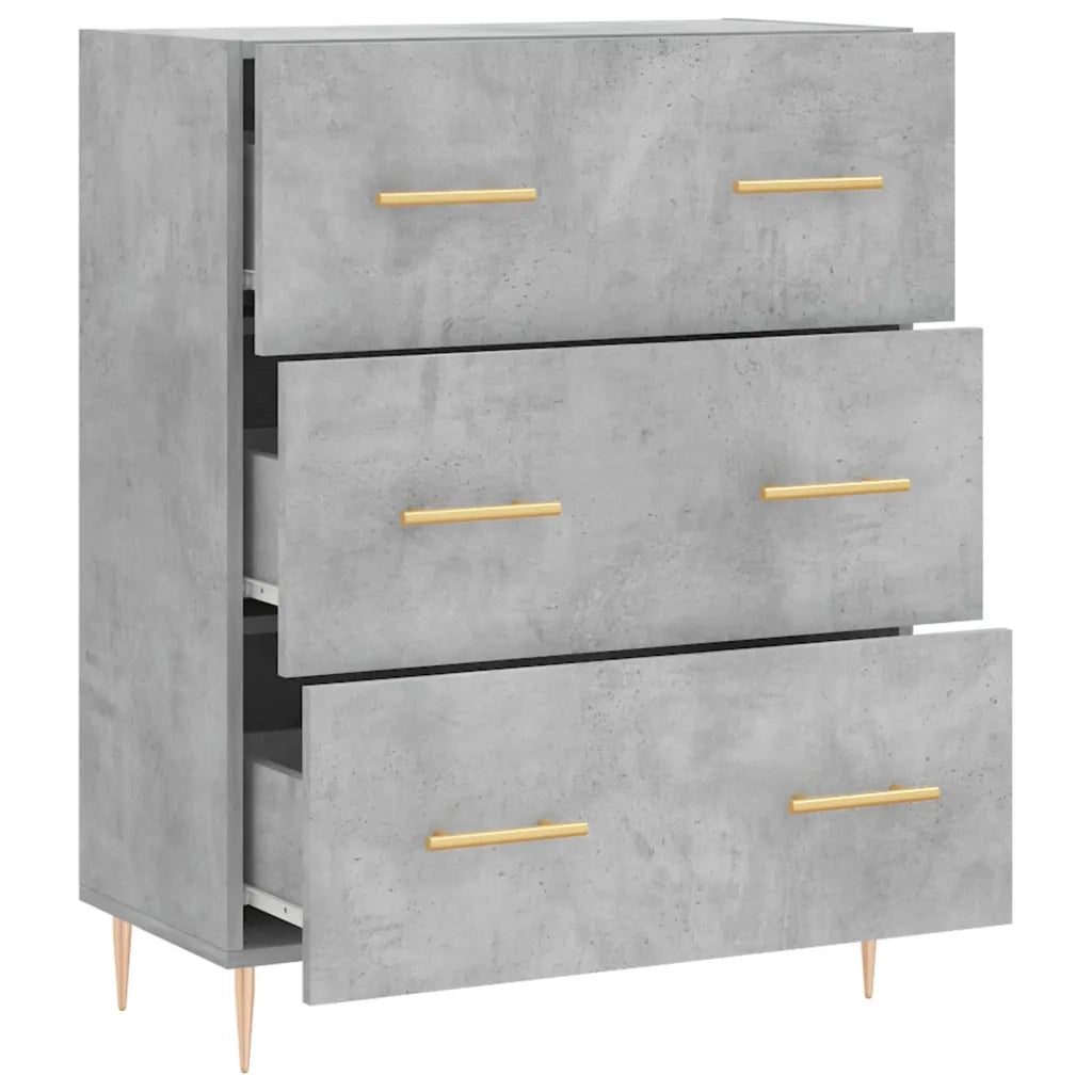 Credenza-Buffet-Armadio da cucina Grigio Cemento 69,5x34x90 cm in Legno Multistrato 303039