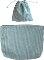 Borsa di Trucco Retro semplice con Pouch con Cerniera Grande Capacità Borsa di Stoccaggio Bagno Blu Unico Dimensione - Borsa di Stoccaggio Moderna Blu