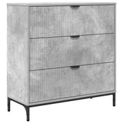 Credenza | Madia | Buffet da pranzo | Armadio da pranzo Grigio cemento 79,5 x 33 x 82 cm Legno multistrato