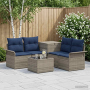 Set di divani 6 pcs 4-Numero di posti Grigio e Blu Navy 3447083