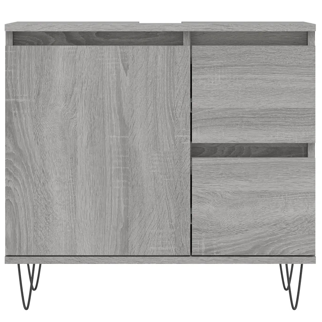 Armadietto Bagno | Armadio da bagno Grigio Sonoma 65x33x60 cm in Legno Multistrato