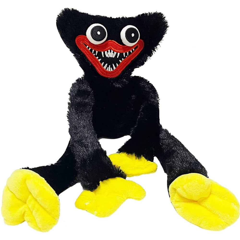 Trade Shop - Peluche Pupazzo Morbido Poppy Playtime Huggy Wuggy Plush Doll Gioco Nero 40 Cm -