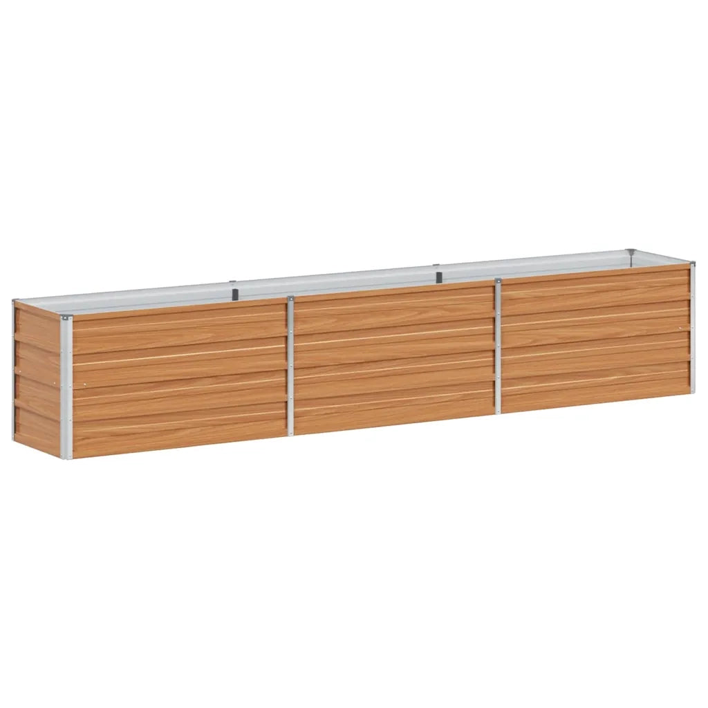 Fioriere | Cassetta per fiori | Letto rialzato da giardino Marrone Chiaro 240 x 40 x 45 cm