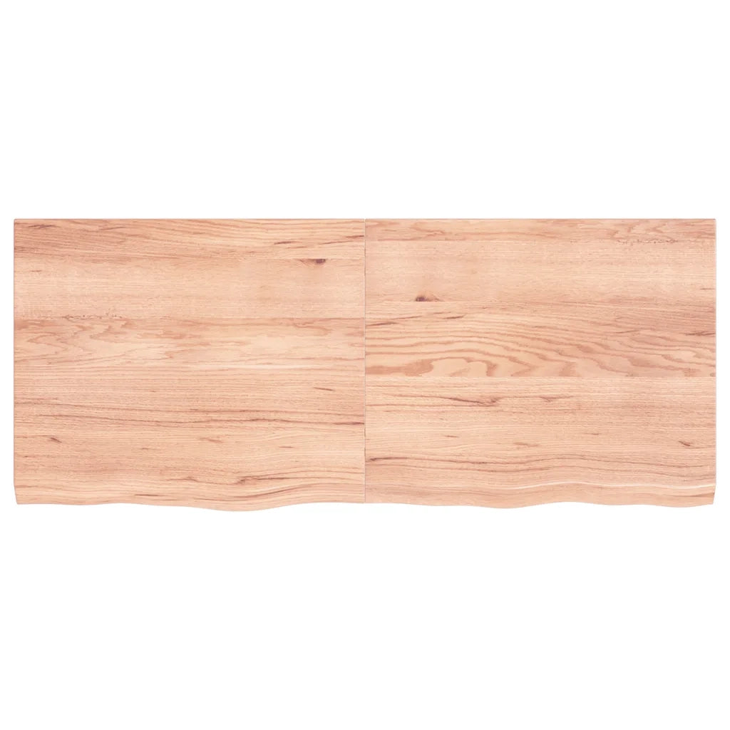 Piano Bagno Marrone 120x50x(2-4) cm Legno Massello Trattatocod mxl 71903