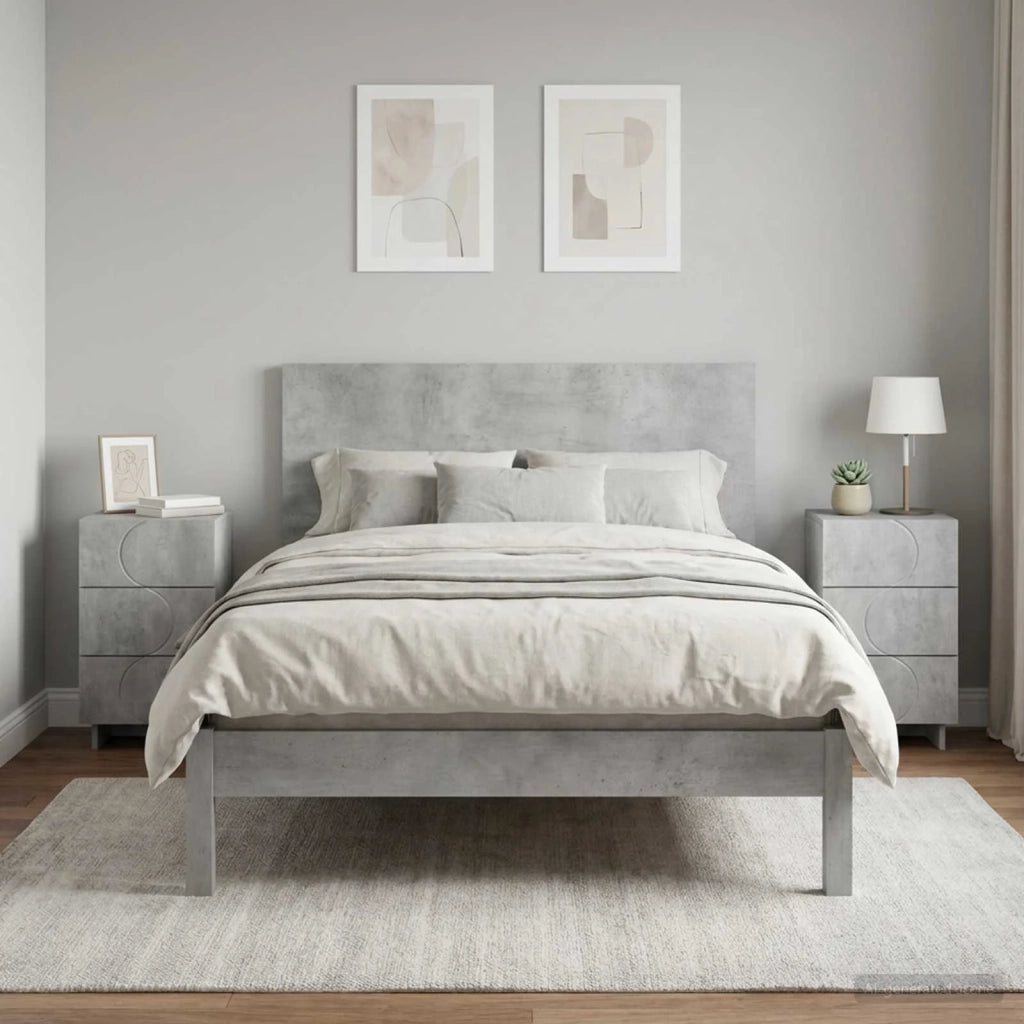 Armadio da Notte 2 pcs Grigio Cemento 33,5 x 34,5 x 60 cm 8011430