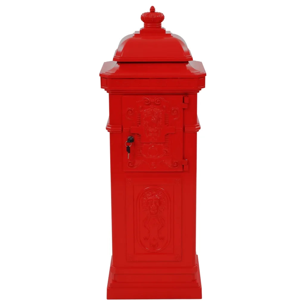Cassetta della Posta in Alluminio Inossidabile Vintage Rossa CFW2613641