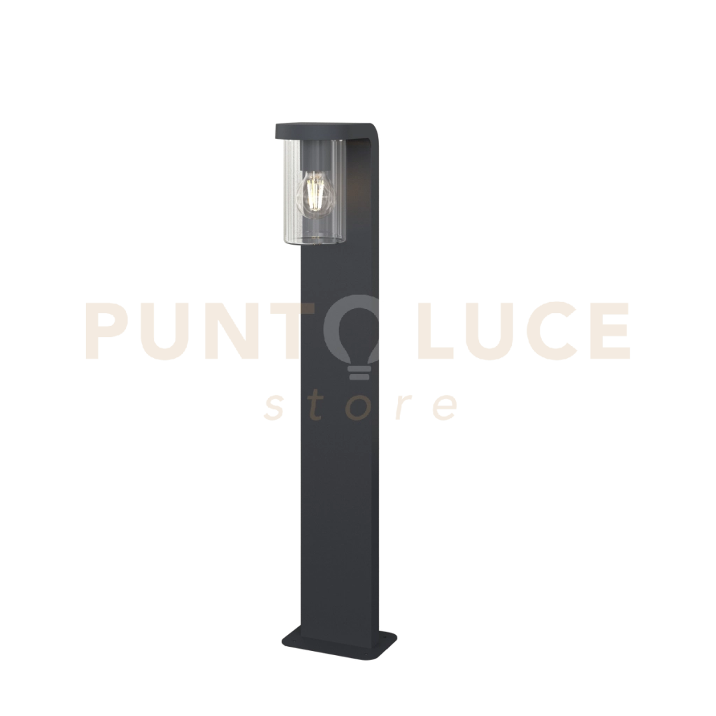 LUGANO PALO 80CM 1 LUCE ATTACCO E27 GRIGIO ANTRACITE IP54