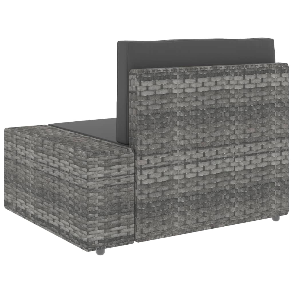 Set di mobili da giardino mobili da esterno set da 4 pezzi resina intrecciata grigia 02_0016277