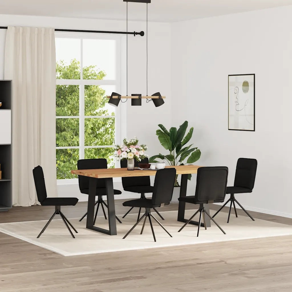 vidaXL Sedie da Pranzo 6 pz Nere in Tessuto